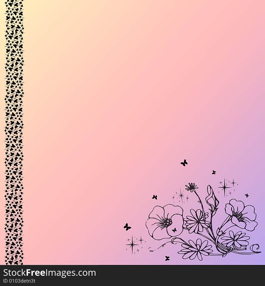 The multicolor background with flowers. The multicolor background with flowers