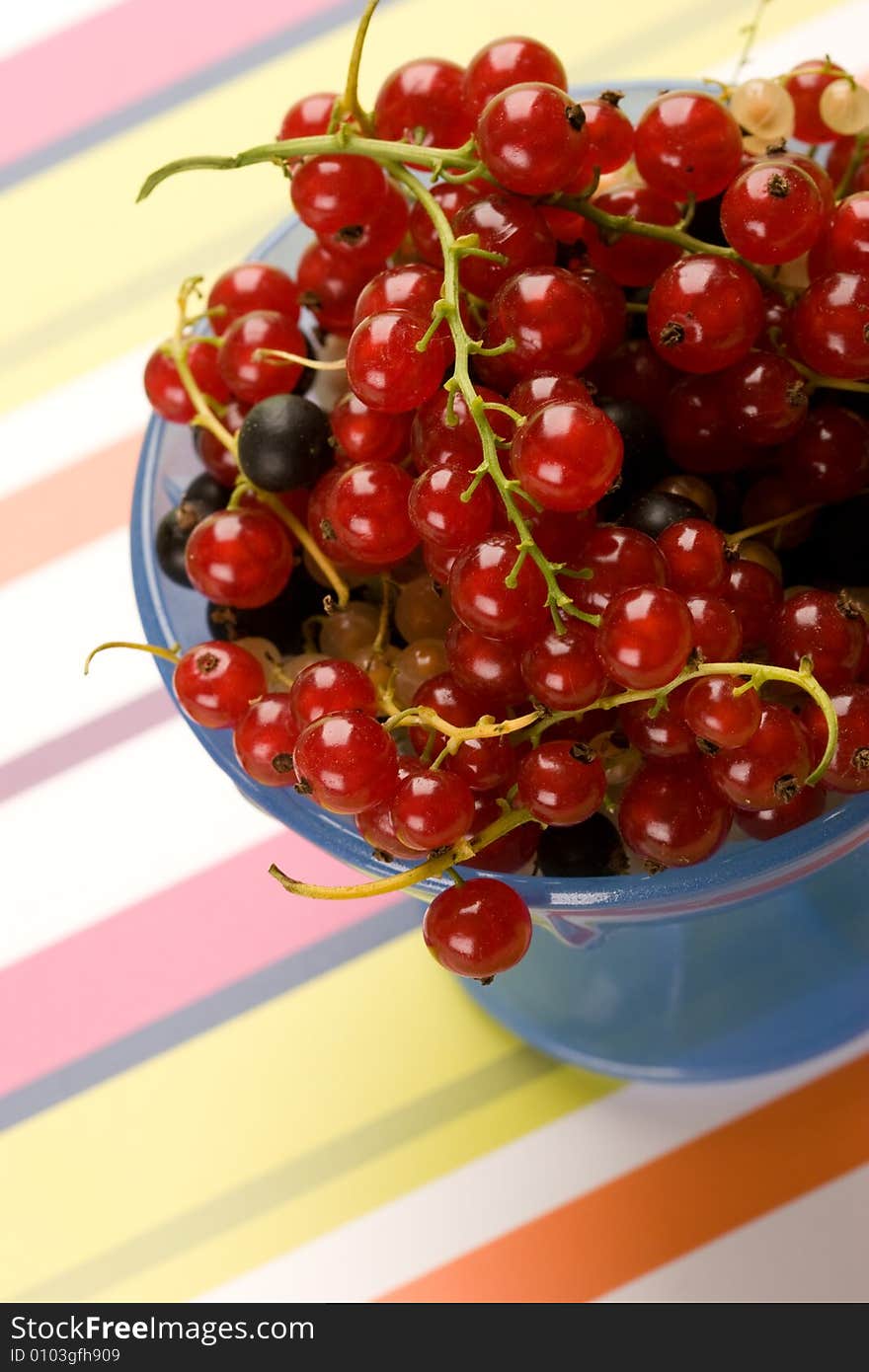 Still life with red currant on the bow