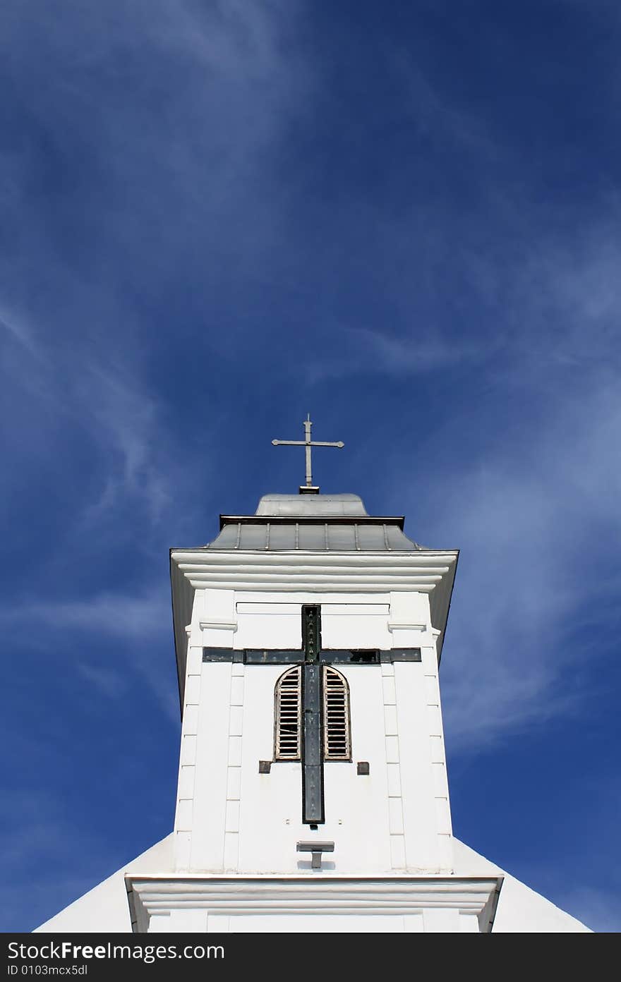 image of a white church