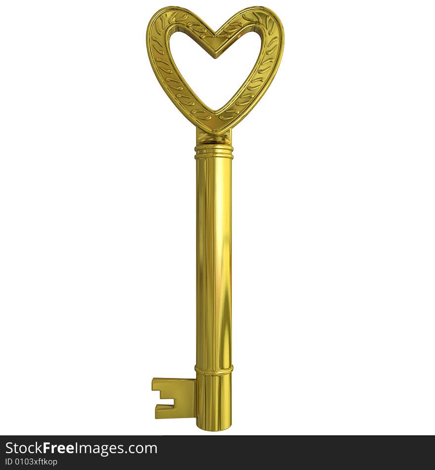 3d Golden Key