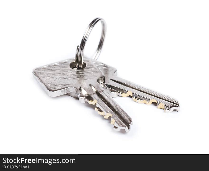 Two keys isolated on white