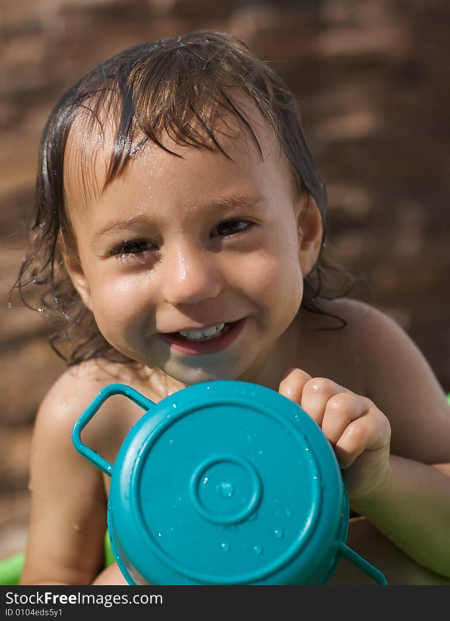 Happy baby play water, multicolor. Happy baby play water, multicolor