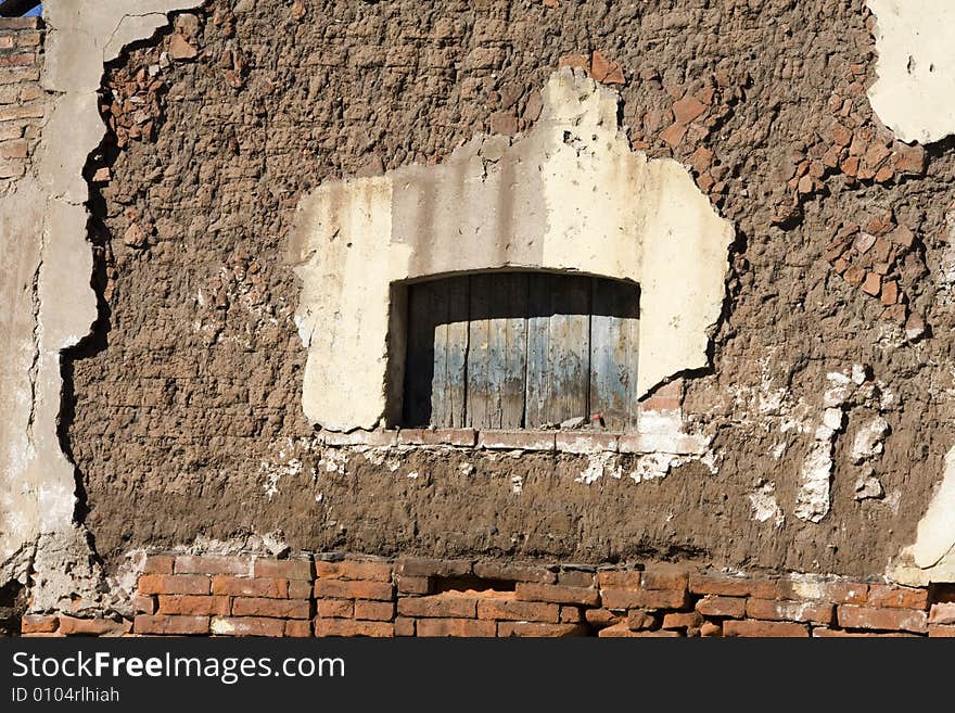 Old window in rural Mexico showing it's age.