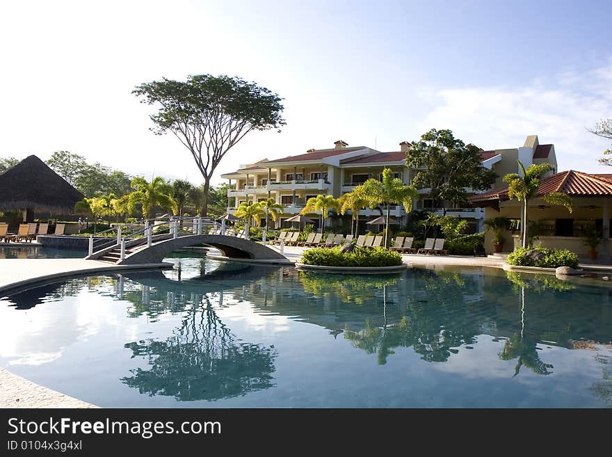 A nice private pool in a coastal resort