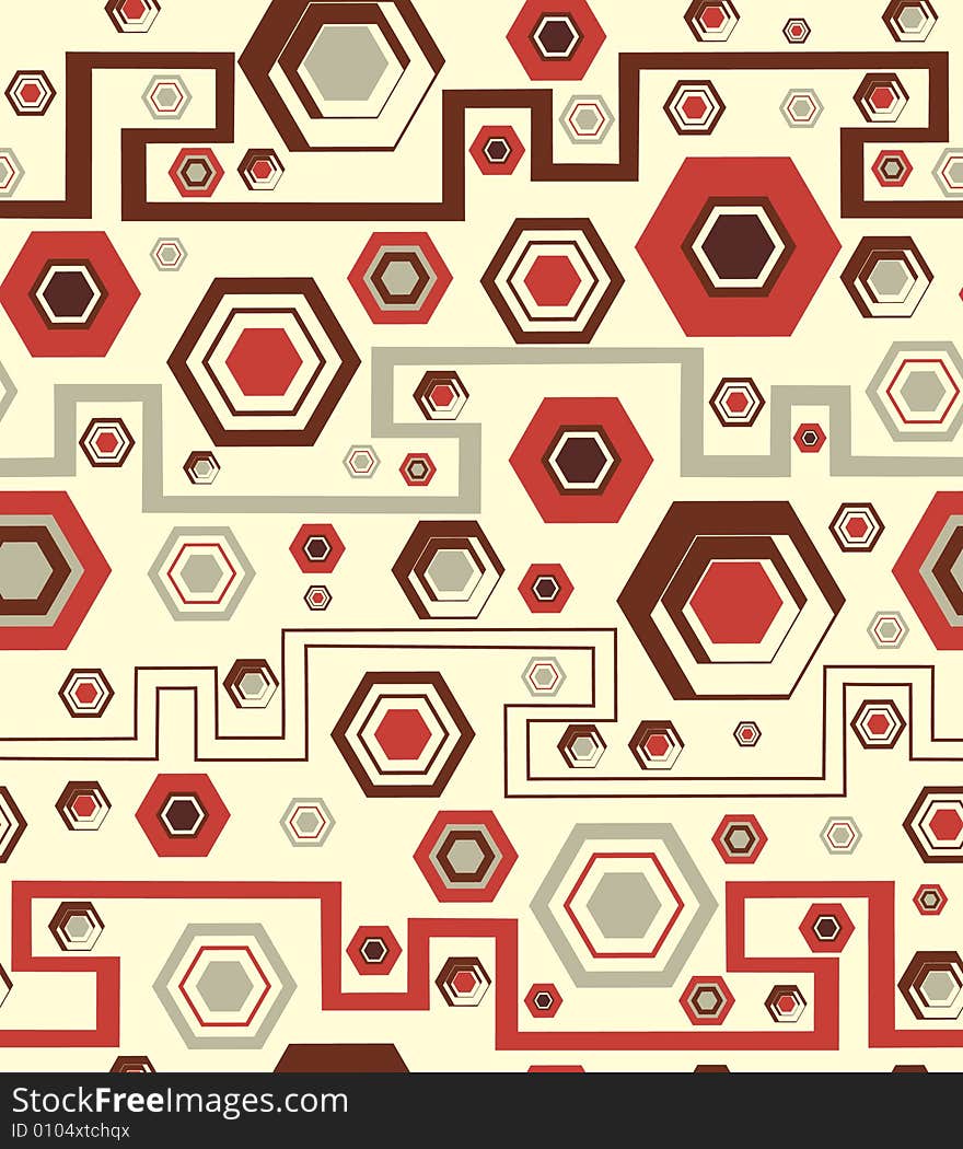 Abstract background with elements of a zigzag and hexagons. Abstract background with elements of a zigzag and hexagons