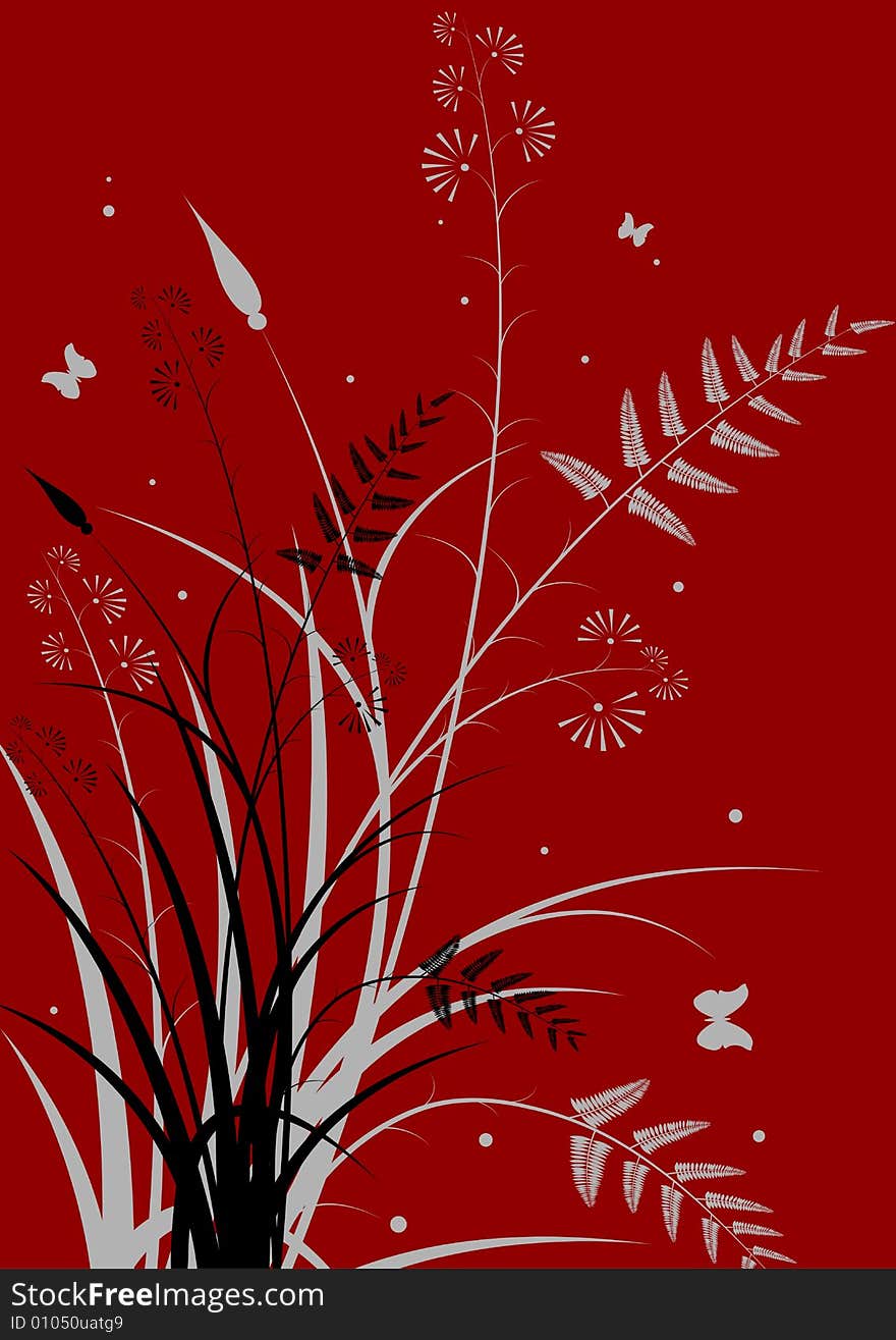 Abstract floral background. Vector illustration.