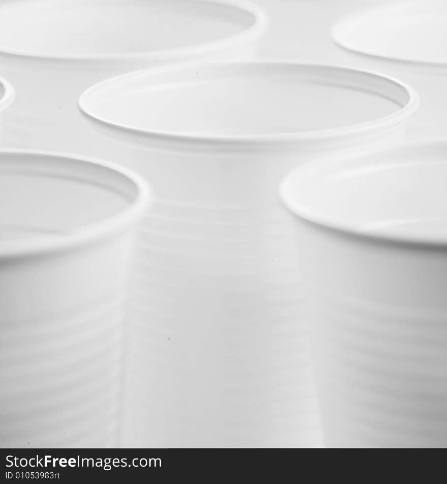 Group of plastic cups