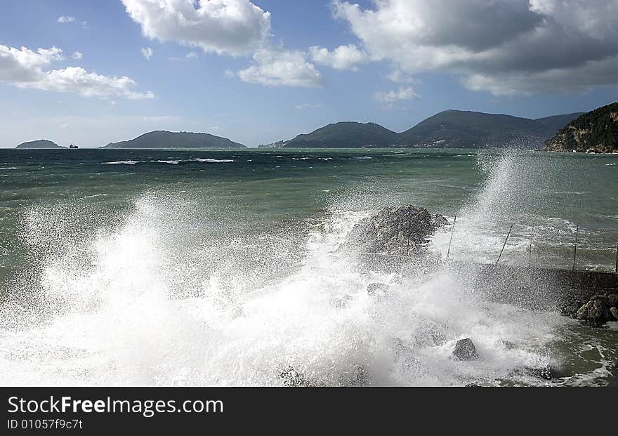 Landscape of Lerici - Liguria, Italy