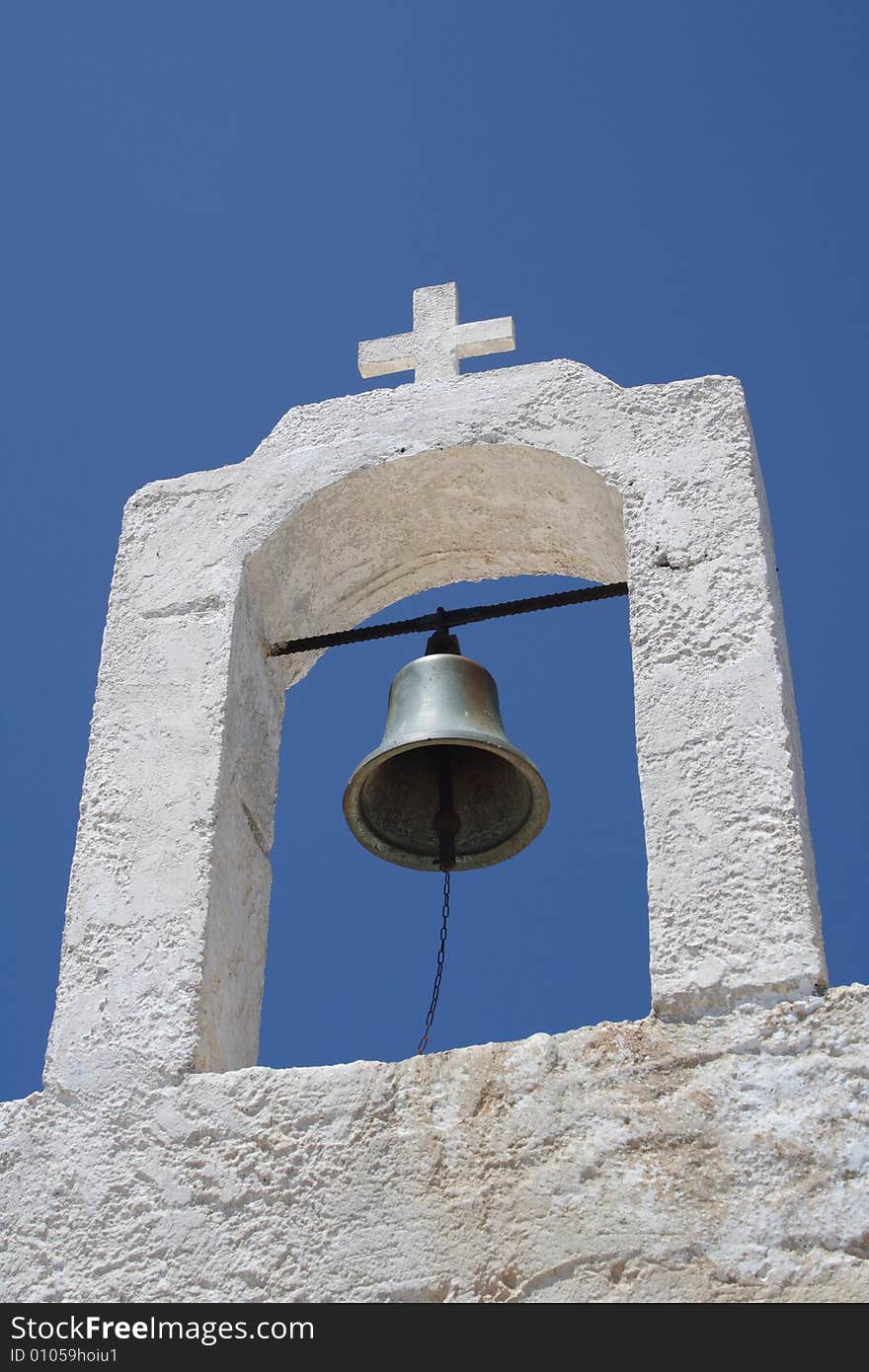 Church bell of a greek church. Church bell of a greek church