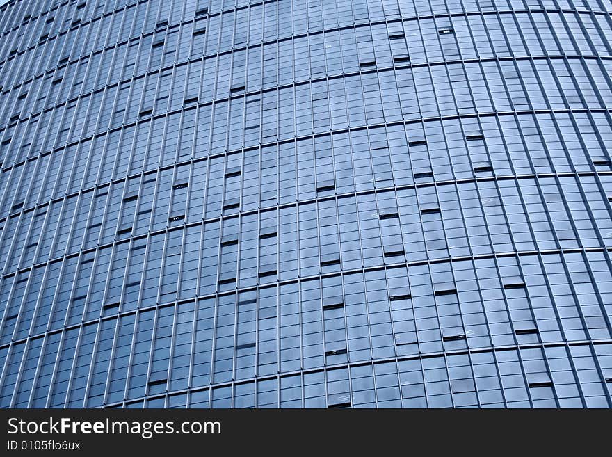 Modern business building outside wall. Modern business building outside wall