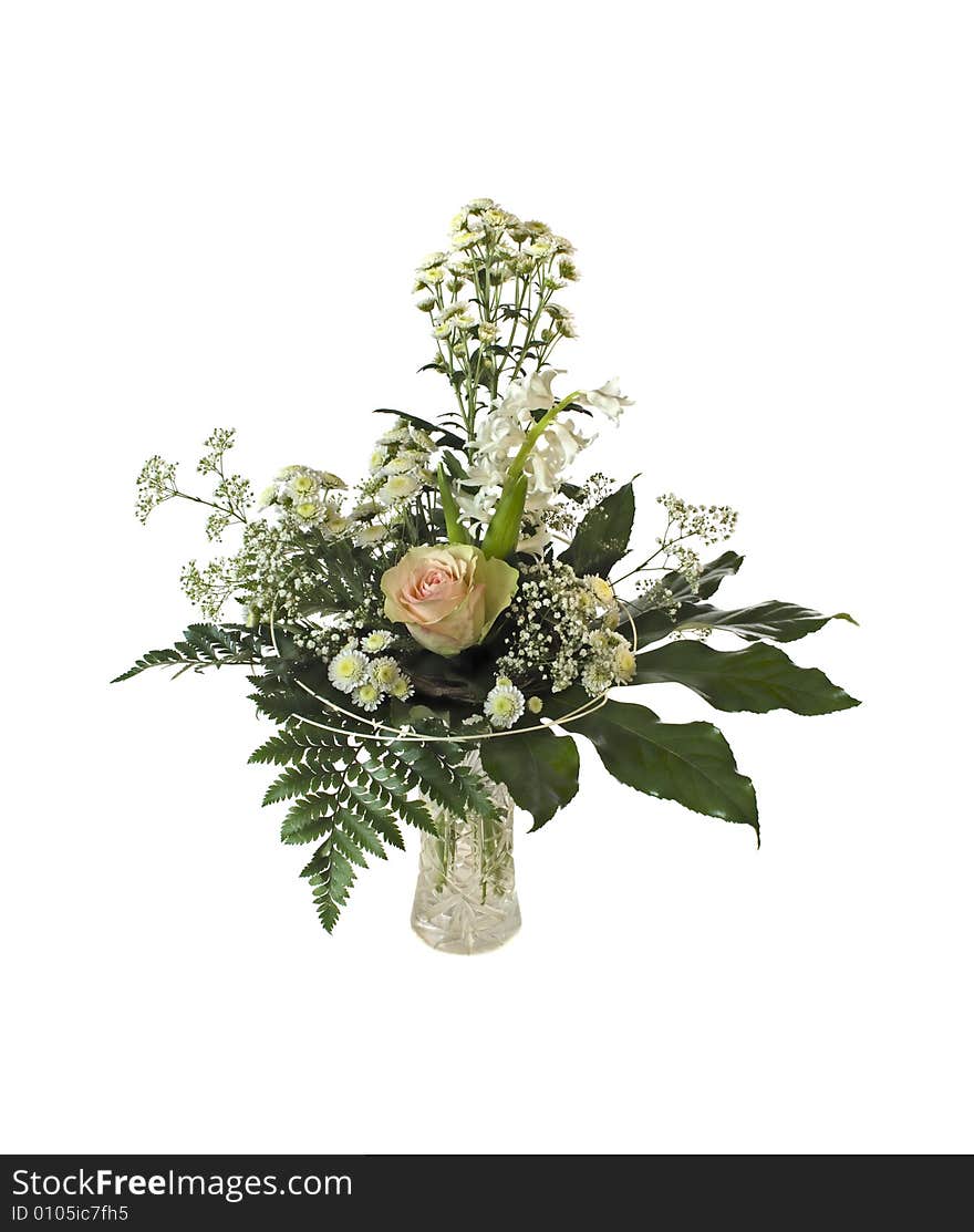 Bouquet isolated on the white background