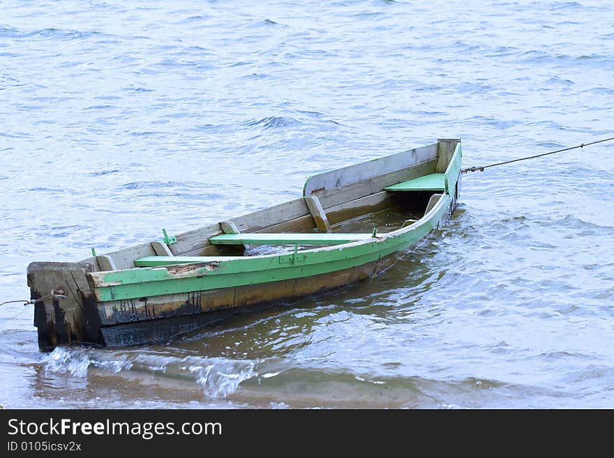 Old boat on the water