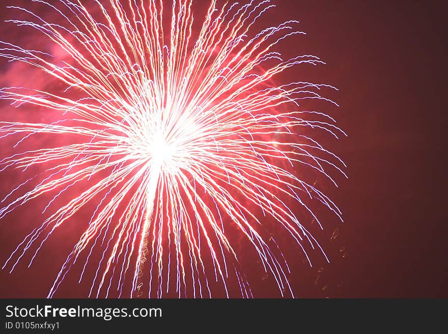 A Series of fireworks on July 4th