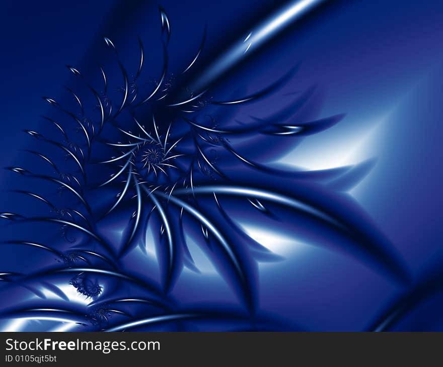 Dark blue white a fractal a spiral. Dark blue white a fractal a spiral