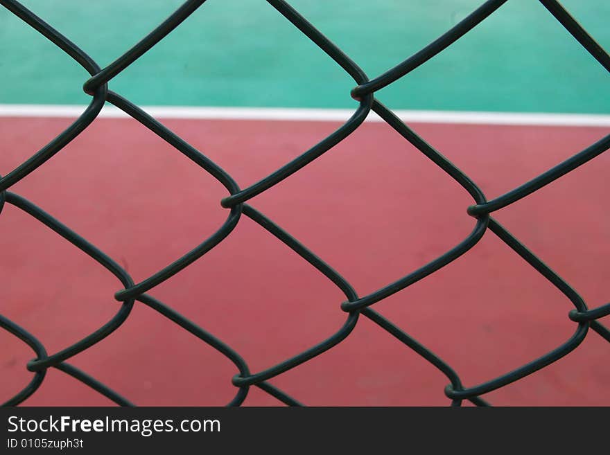 Playground behind the net