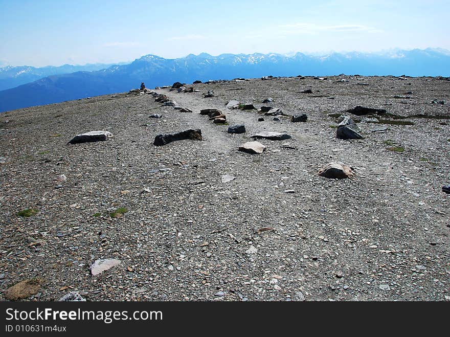 Snow ranges on the top of Mountain Whistler Jasper National Park Alberta Canada