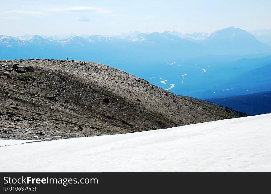 Snow ranges on the top of Mountain Whistler Jasper National Park Alberta Canada