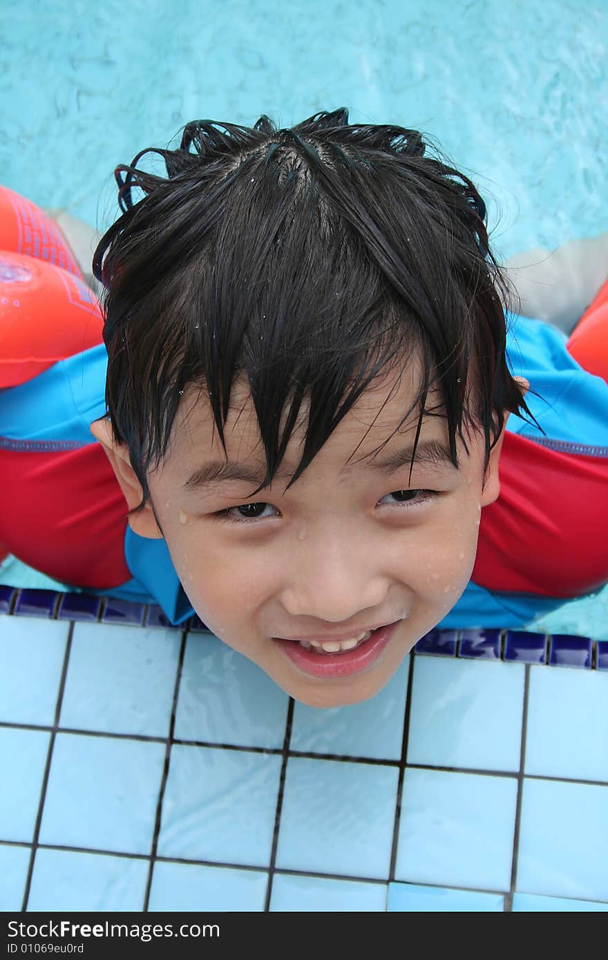 Boy at pool