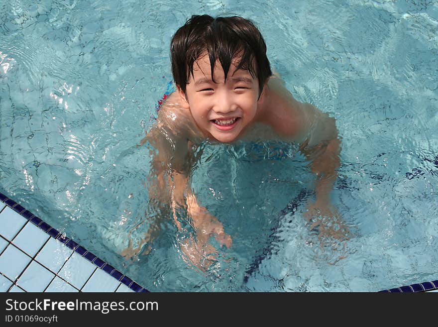 Boy in the pool