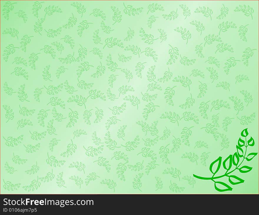 Green Branch Background