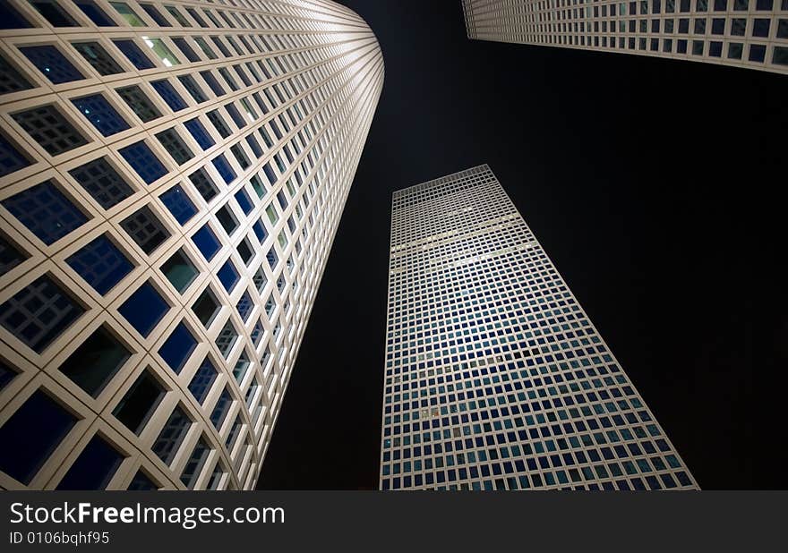 A complex of scyscrapers in Tel-Aviv Israel. A complex of scyscrapers in Tel-Aviv Israel