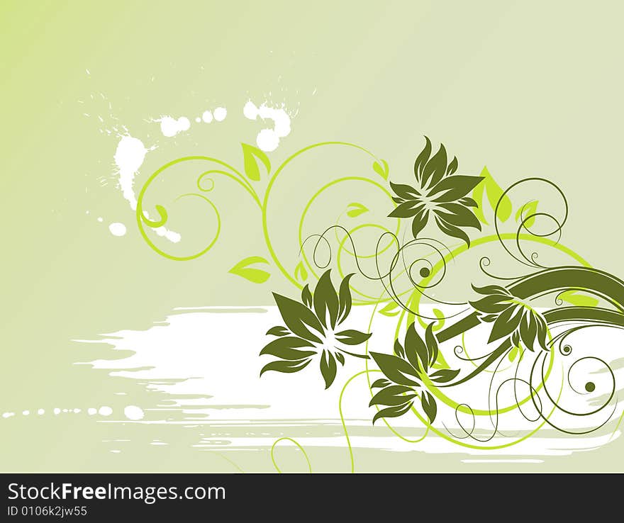 Abstract floral background. A vector format is added. Suits well for a postcard or background. Abstract floral background. A vector format is added. Suits well for a postcard or background