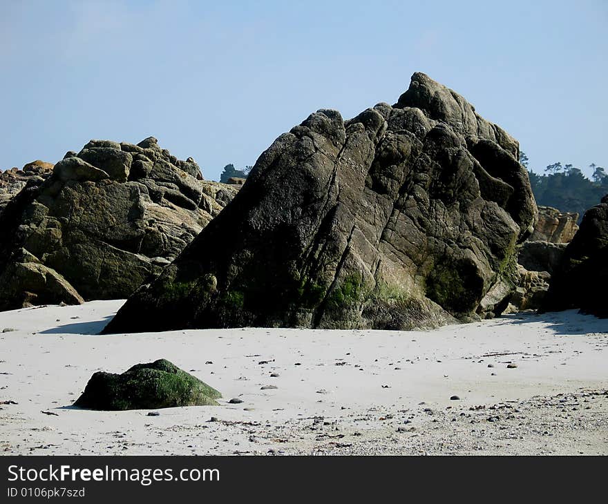 Rocks  at pacific ocean beach,California,US. Rocks  at pacific ocean beach,California,US