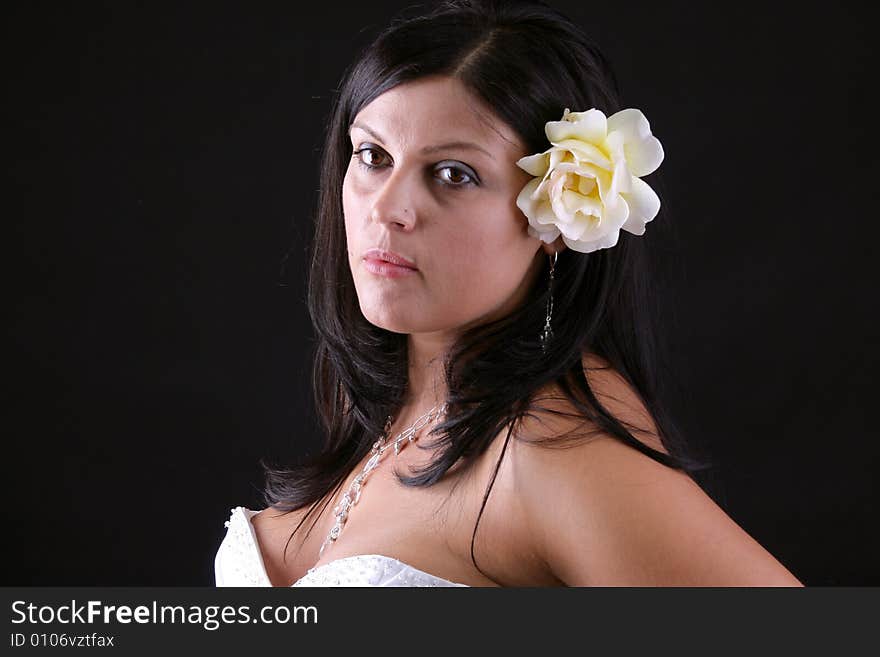 Photo of attractive bride (brunette)