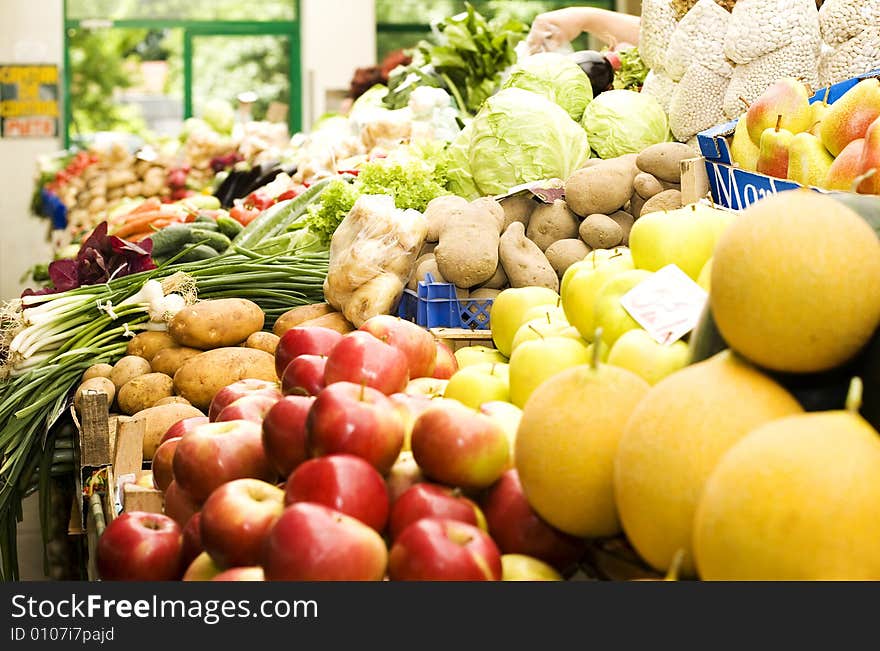 Picture of a market place. Picture of a market place