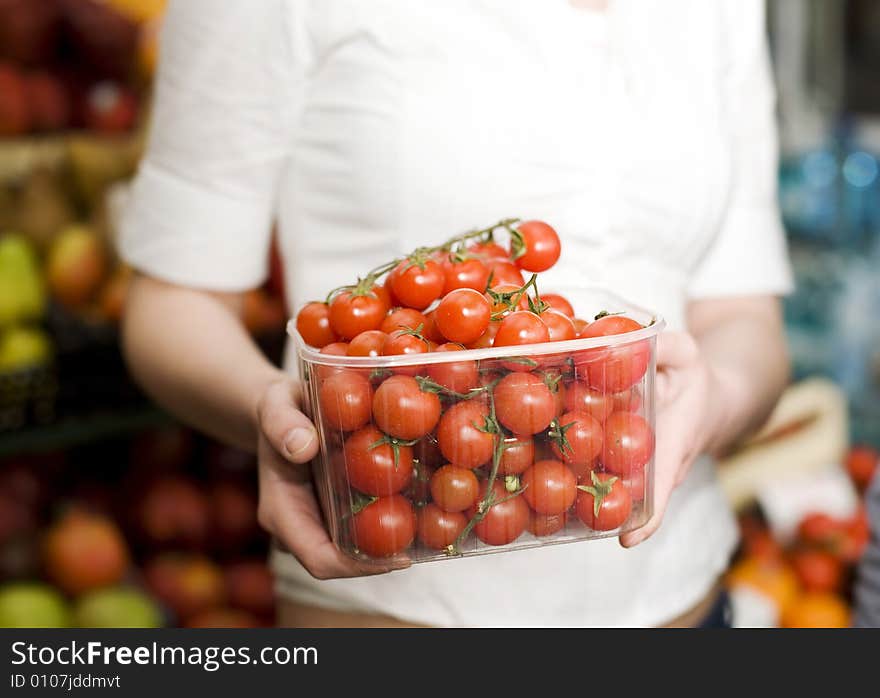 Picture of a market place. Picture of a market place