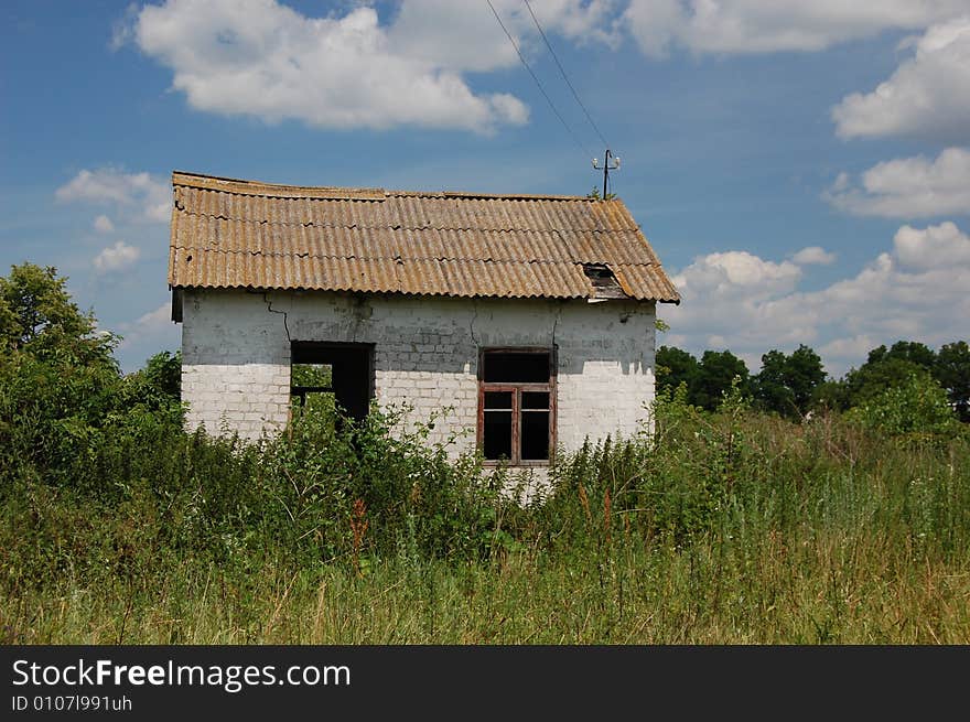 Abandoned farm. Near Chernobyl area.  Kiev region