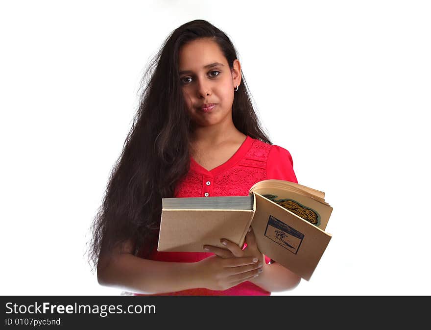 Young girl with book