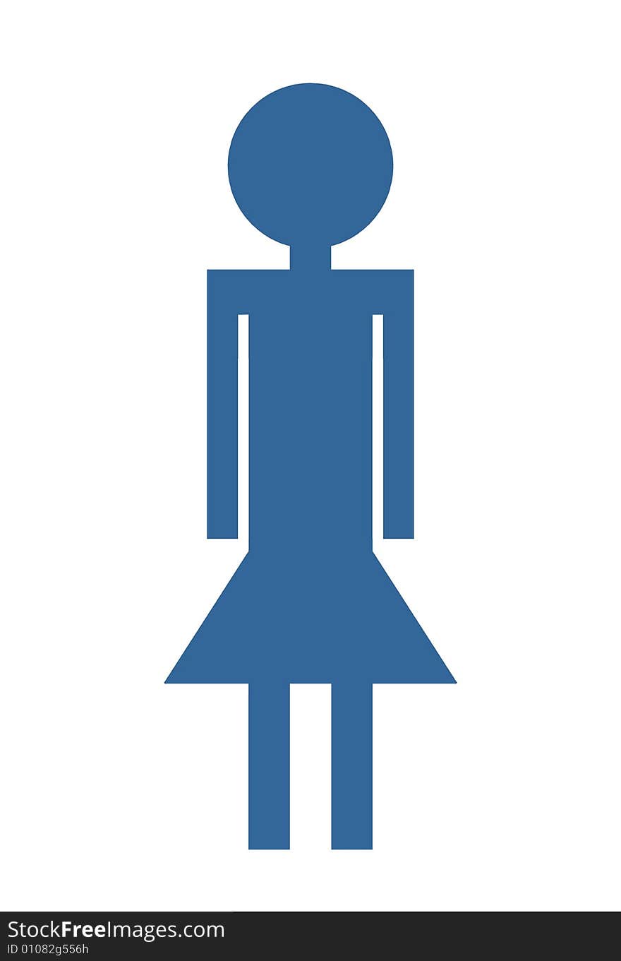 Illustration of a woman in blue colors. Illustration of a woman in blue colors.