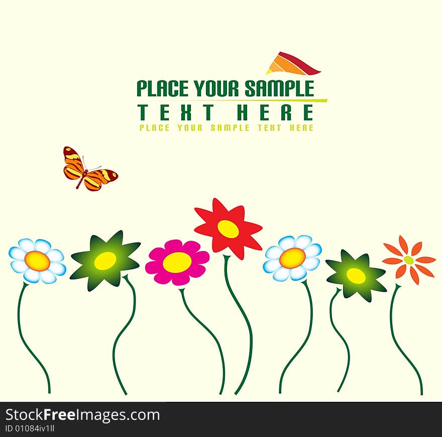 Floral background with place for your text