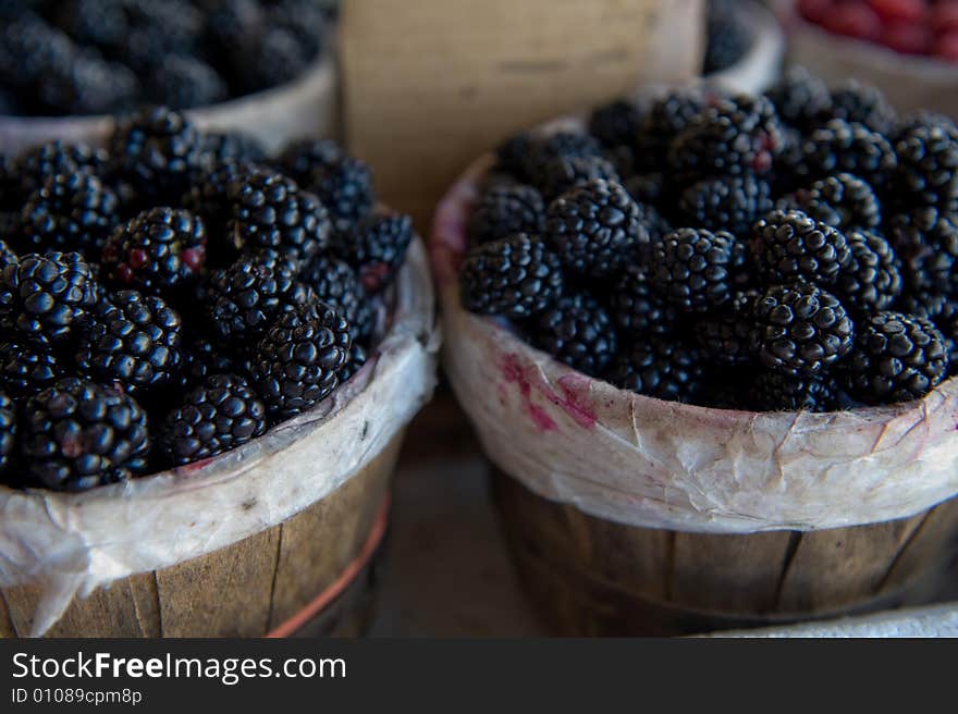 Fresh juicy blackberries