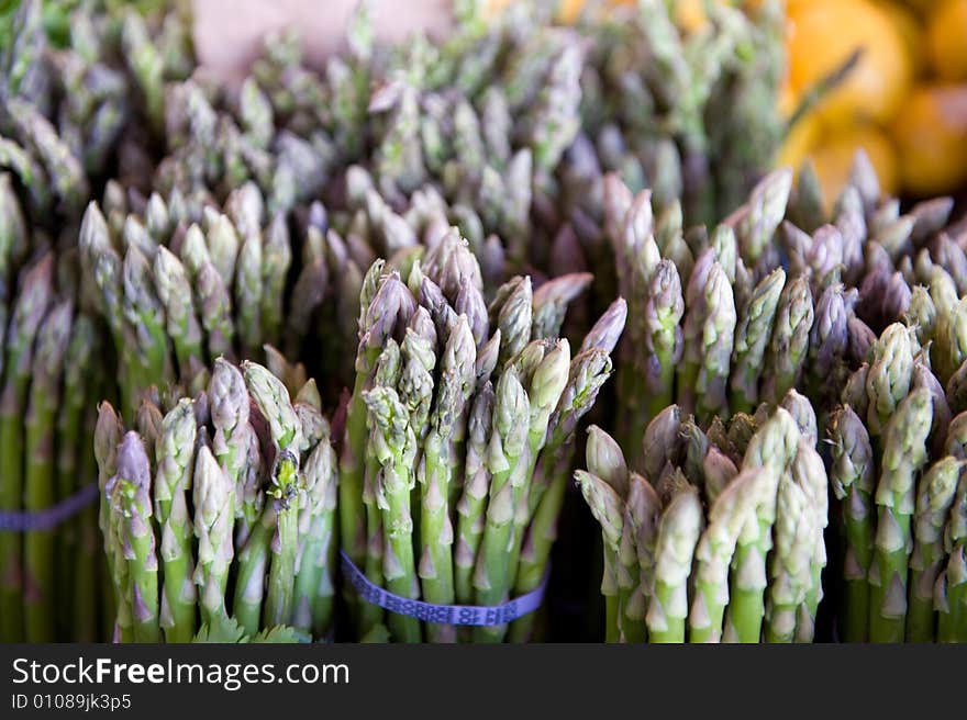 Fresh Bunches Of Asparagus