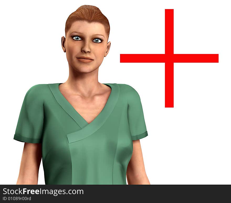 A image of a nurse in scrubs clothing. A image of a nurse in scrubs clothing.