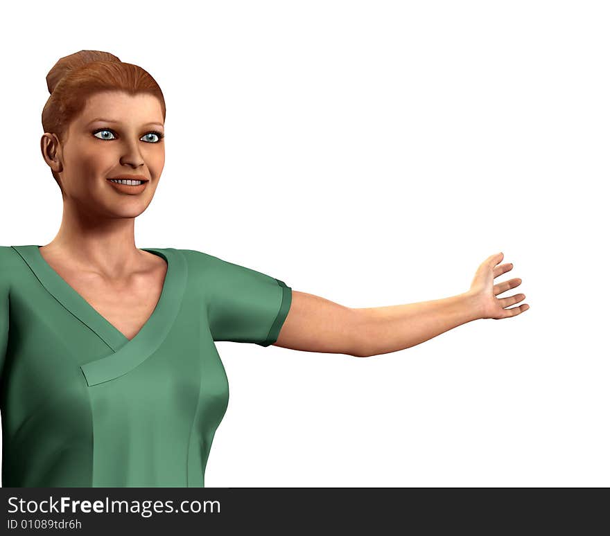 A image of a nurse in scrubs clothing. A image of a nurse in scrubs clothing.