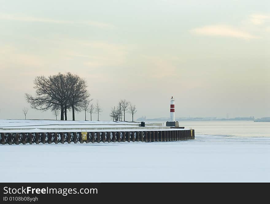 Lighthouse by water