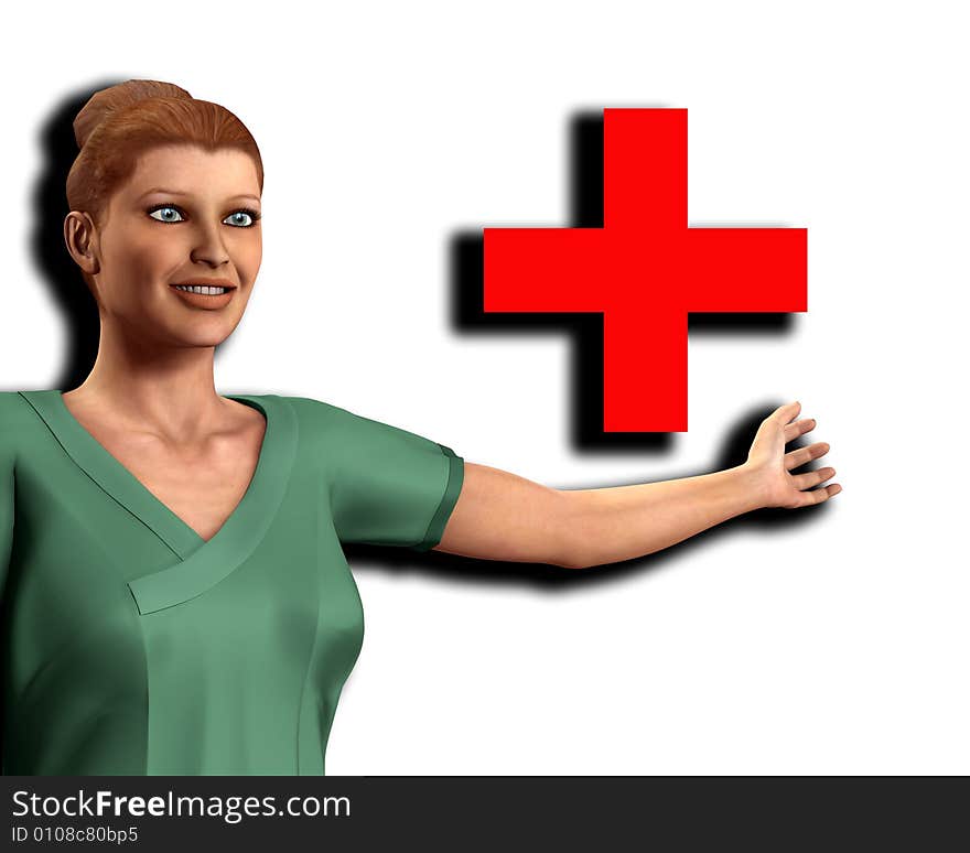 A image of a nurse in scrubs clothing. A image of a nurse in scrubs clothing.