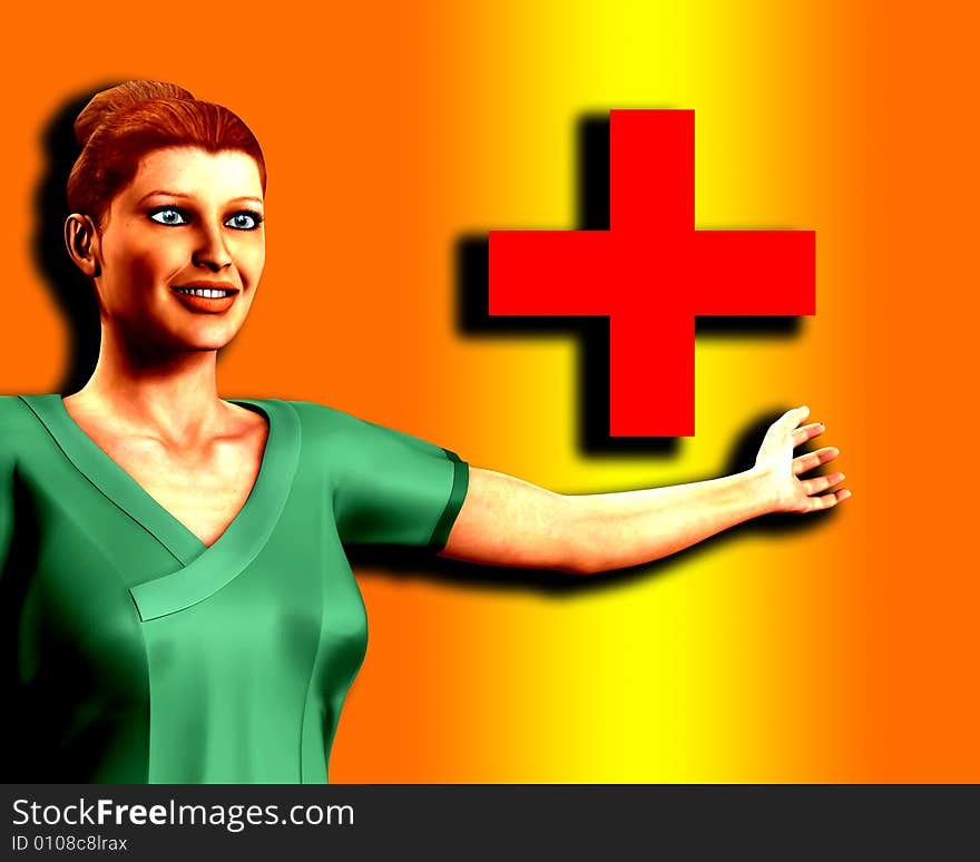 A image of a nurse in scrubs clothing. A image of a nurse in scrubs clothing.