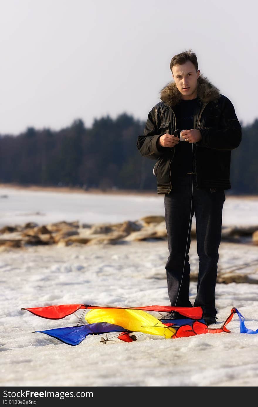 The man and a kite