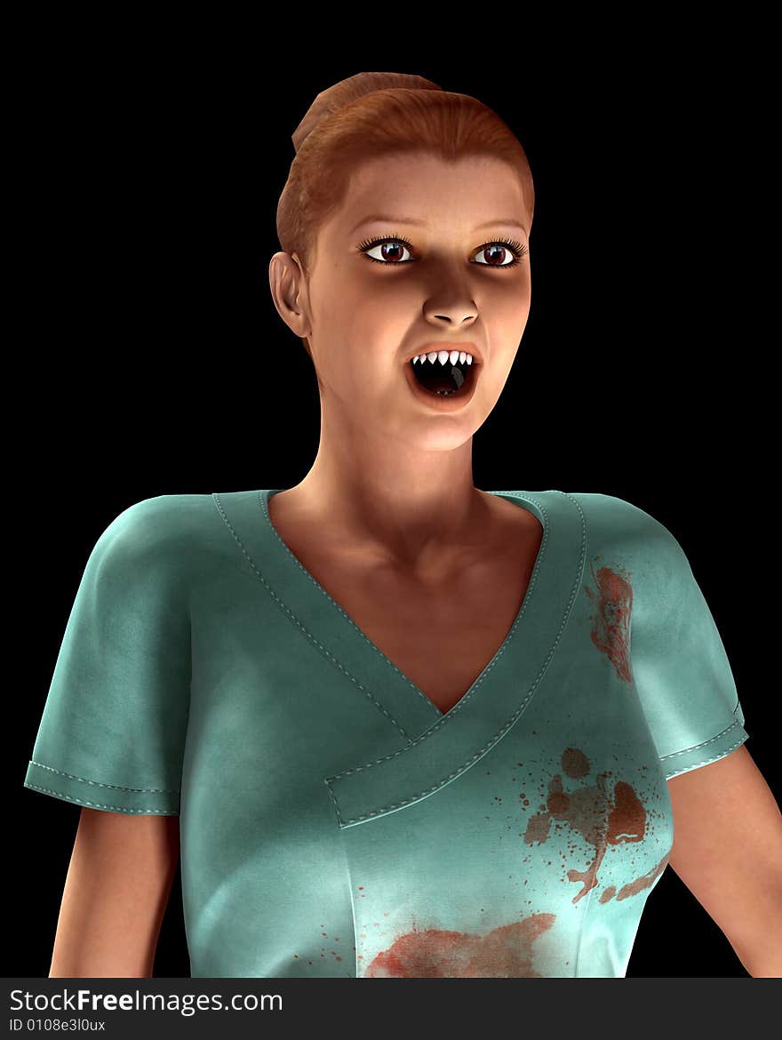 A Vampire Nurse In Scrubs