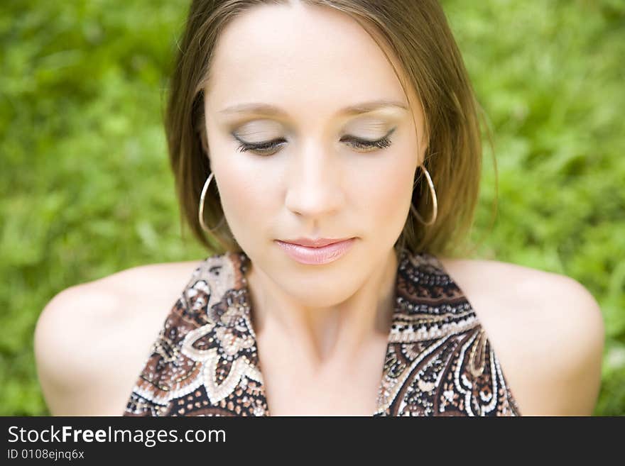 Beautiful Woman Portrait. Summer Time.