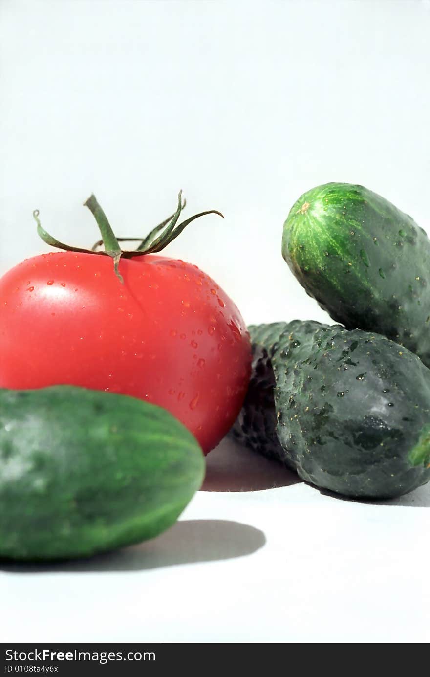 Tomato and cucumbers