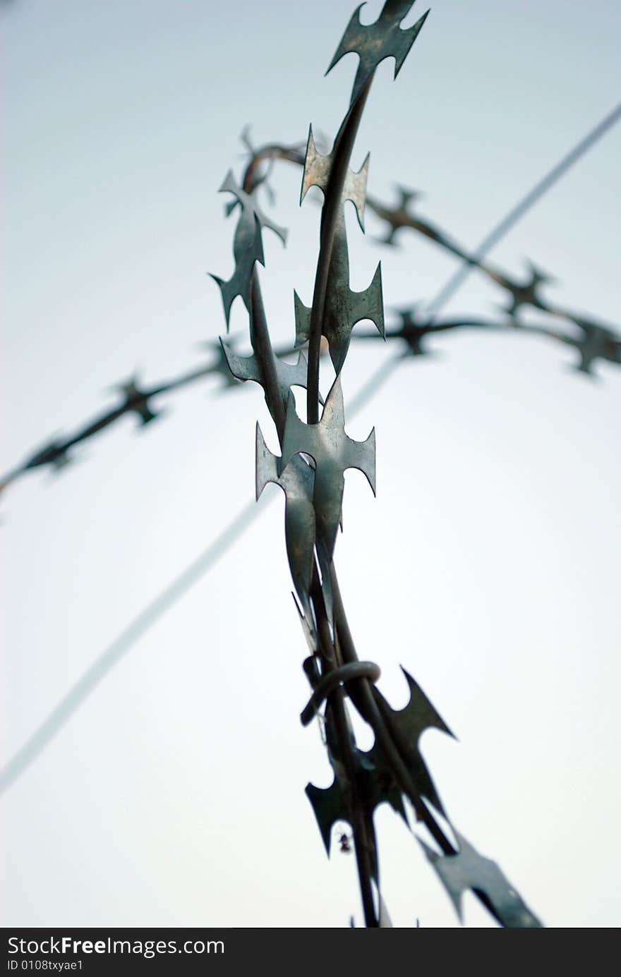 Barbed wire for security strength