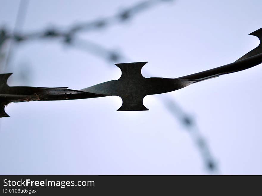 Barbed wire for security strength