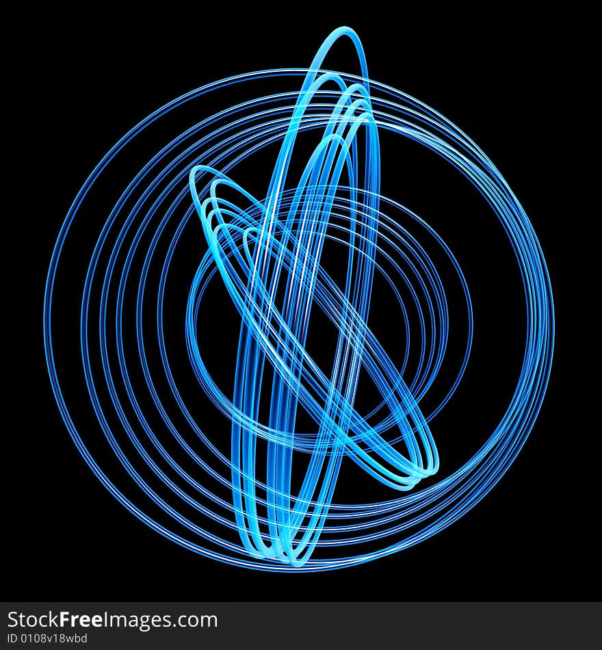 Abstract blue optic fibers isolated on dark background. Abstract blue optic fibers isolated on dark background