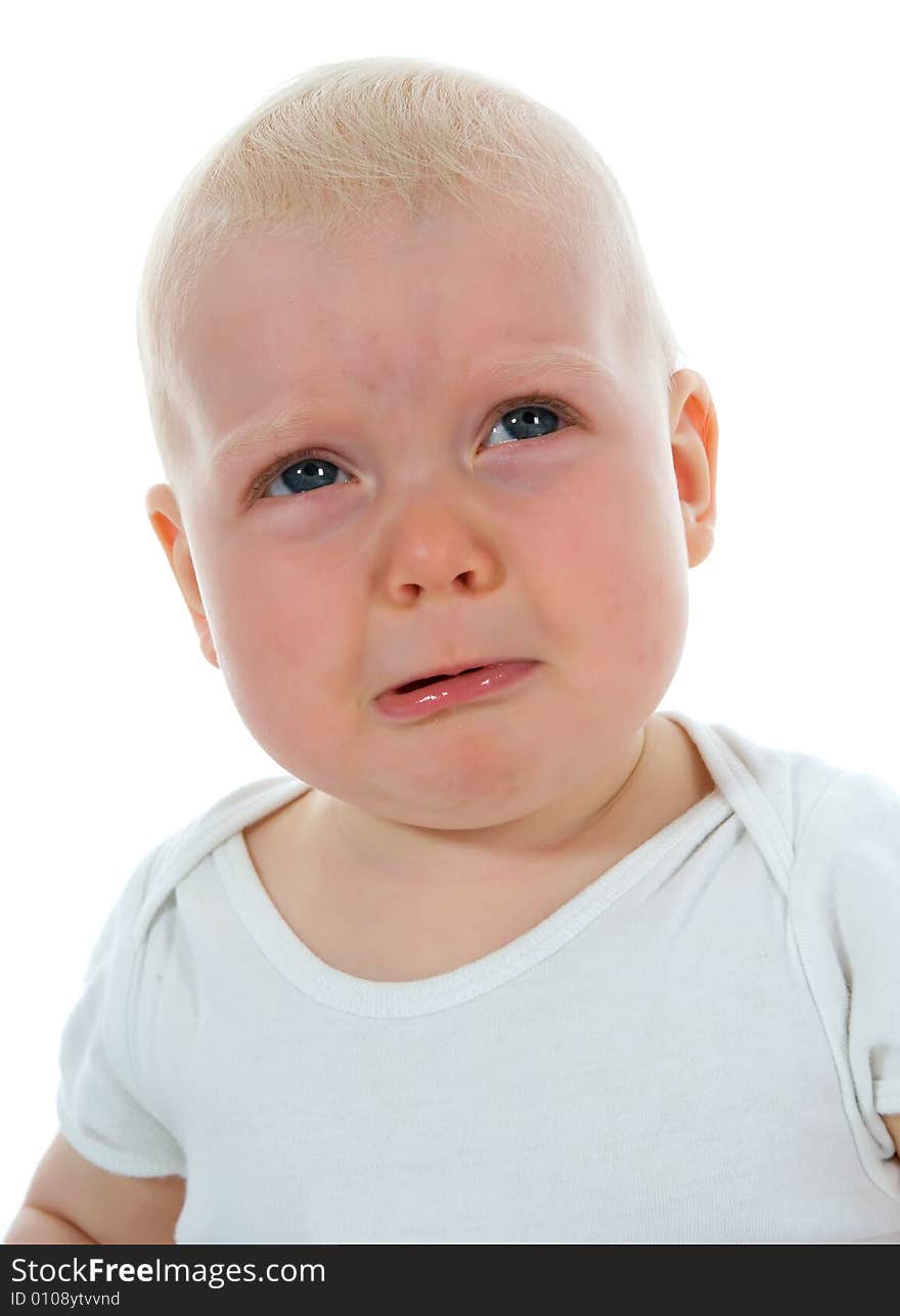 Little Baby Girl with hair stuck up taken closeup