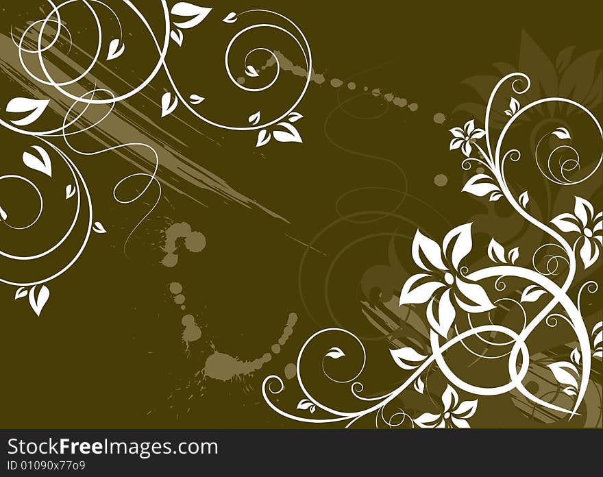 Abstract floral background. A vector format is added. Suits well for a postcard or background. Abstract floral background. A vector format is added. Suits well for a postcard or background